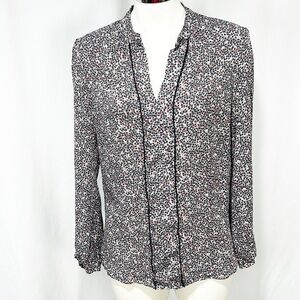Women's Printed Blouse - Black and White